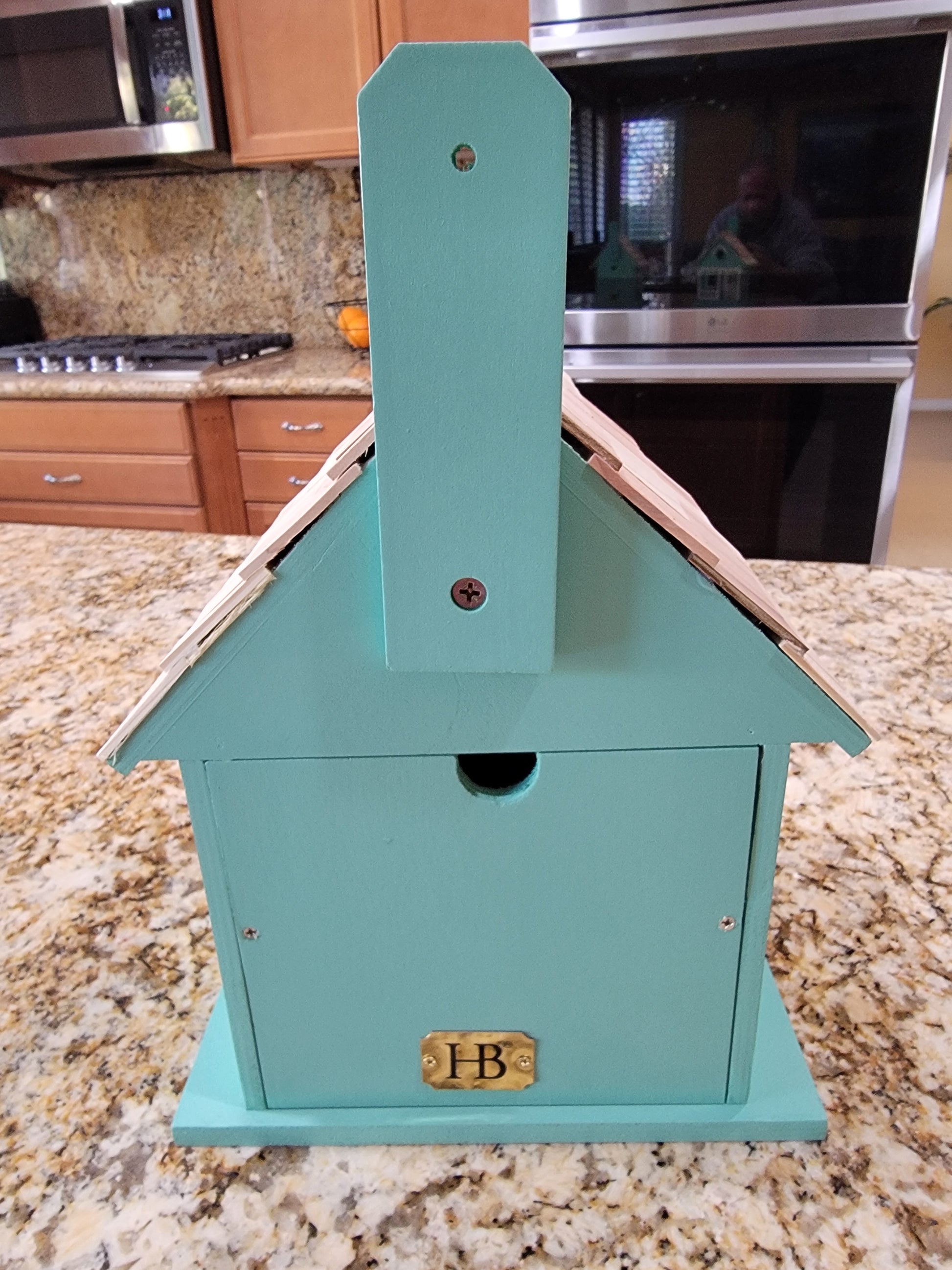 Modern Home Outdoor Wooden Birdhouse - Country Colonial Cottage Home with Porch - Avenue Treasures