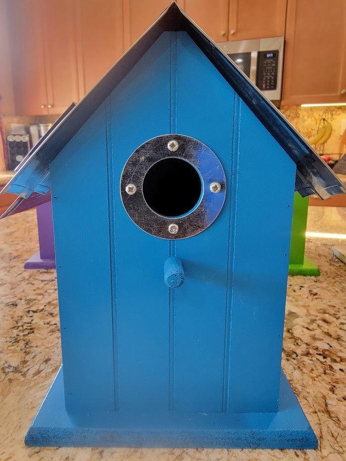 Tin Roof Wooden Outdoor Birdhouses, Cedar Wood - Avenue Treasures