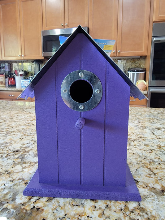 Tin Roof Wooden Outdoor Birdhouses, Cedar Wood - Avenue Treasures