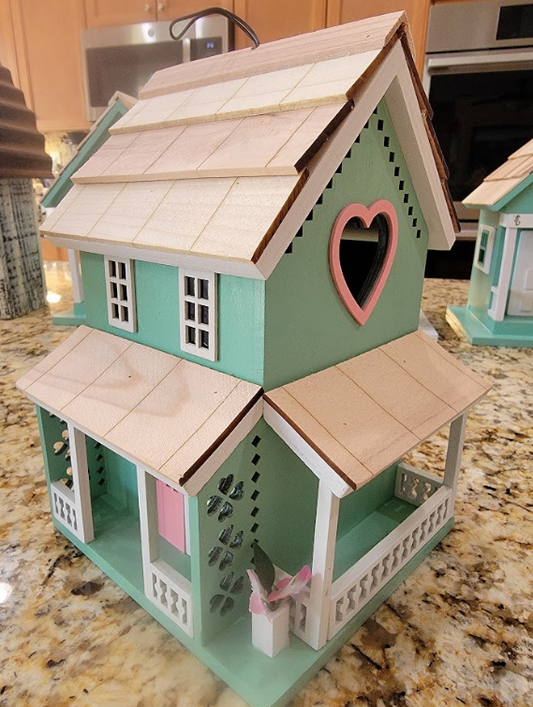 Elegant Colorful Birdhouses - Uniquely Designed by Artisans, Cottage Style Bird Houses, Home Garden Outdoor Decor