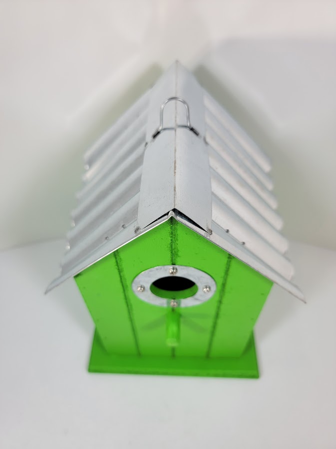 Tin Roof Wooden Outdoor Birdhouse - Cedar Wood & Metal - Home Garden Yard Bird House Decor (Copy) - Avenue Treasures