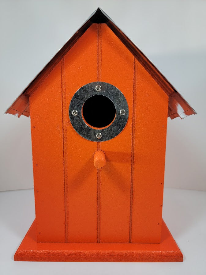 Tin Roof Wooden Outdoor Birdhouse - Cedar Wood & Metal - Home Garden Yard Bird House Decor (Copy) - Avenue Treasures