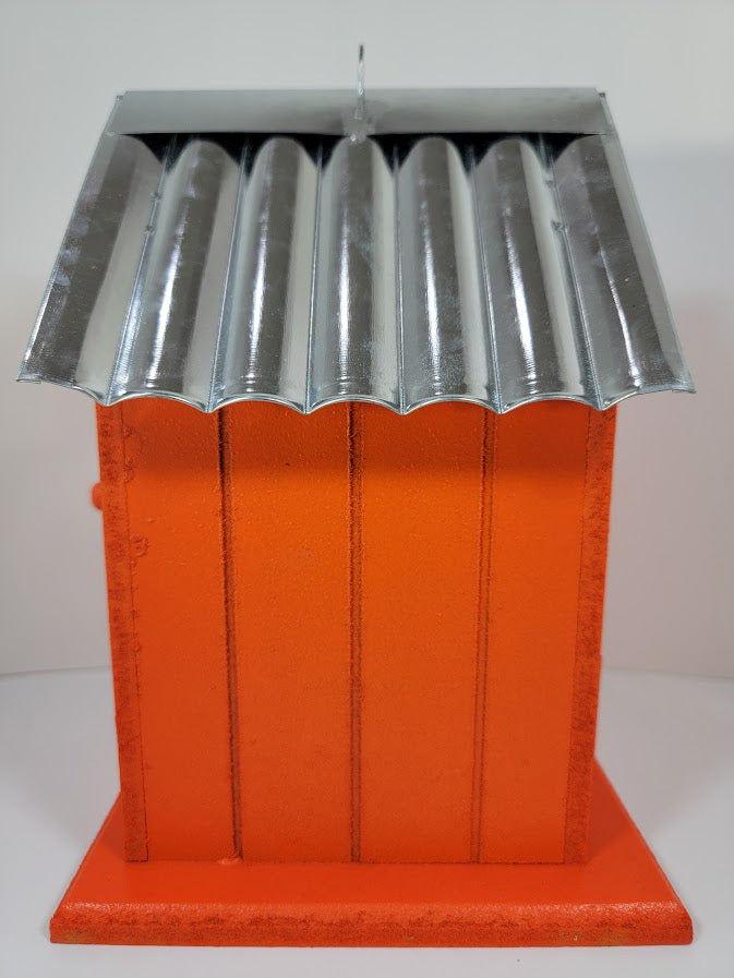 Tin Roof Wooden Outdoor Birdhouse - Cedar Wood & Metal - Home Garden Yard Bird House Decor (Copy) - Avenue Treasures