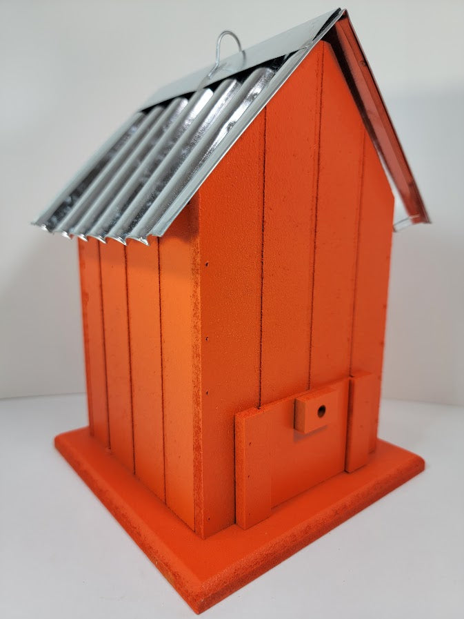 Tin Roof Wooden Outdoor Birdhouse - Cedar Wood & Metal - Home Garden Yard Bird House Decor (Copy) - Avenue Treasures
