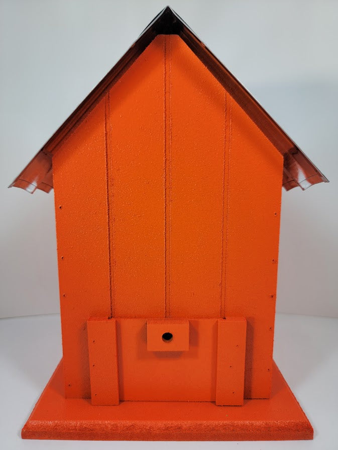 Tin Roof Wooden Outdoor Birdhouse - Cedar Wood & Metal - Home Garden Yard Bird House Decor (Copy) - Avenue Treasures