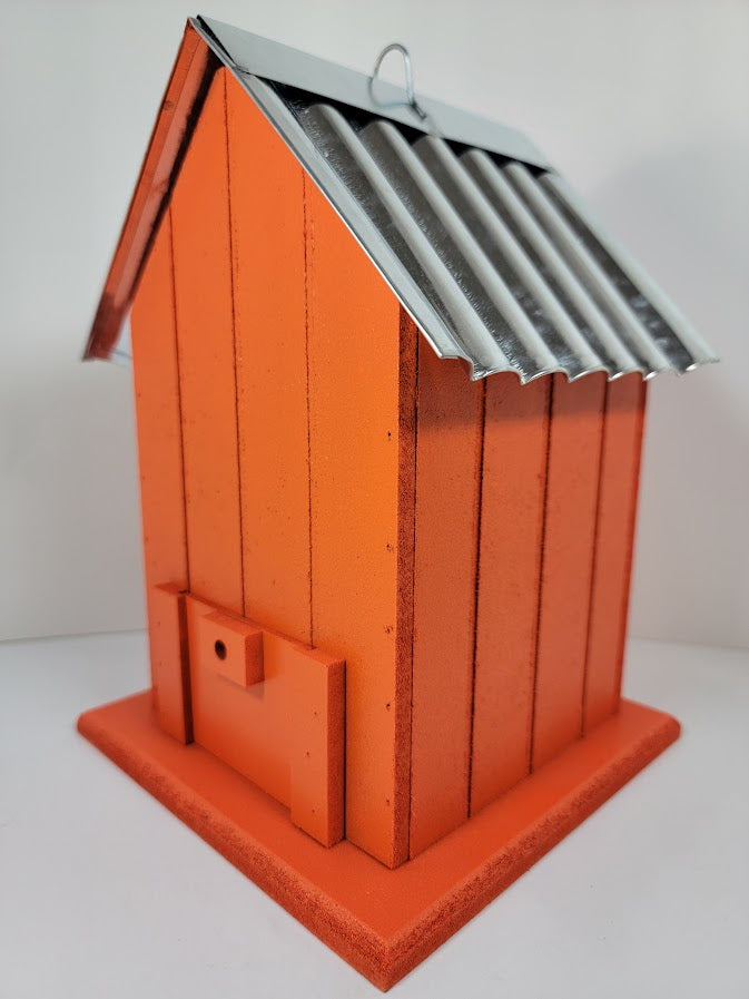 Tin Roof Wooden Outdoor Birdhouse - Cedar Wood & Metal - Home Garden Yard Bird House Decor (Copy) - Avenue Treasures
