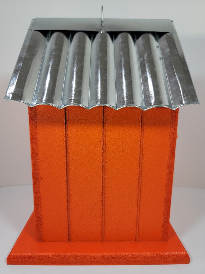 Tin Roof Wooden Outdoor Birdhouse - Cedar Wood & Metal - Home Garden Yard Bird House Decor (Copy) - Avenue Treasures