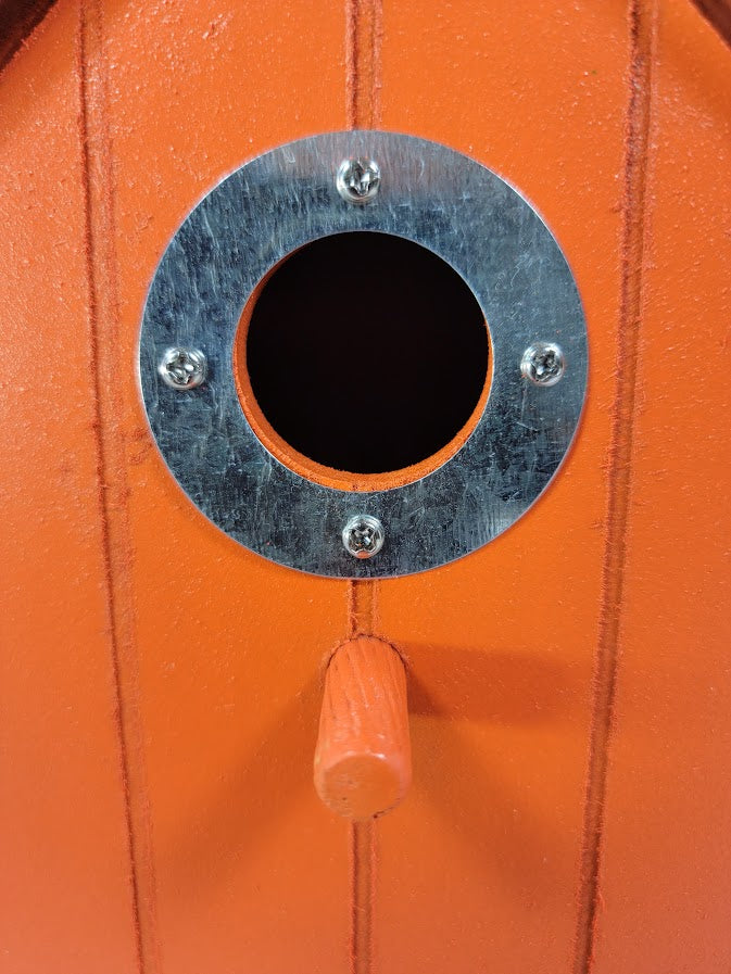 Tin Roof Wooden Outdoor Birdhouse - Cedar Wood & Metal - Home Garden Yard Bird House Decor (Copy) - Avenue Treasures