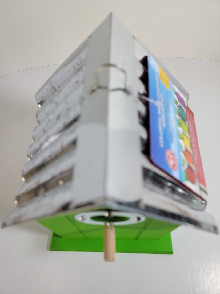 Tin Roof Wooden Outdoor Birdhouse - Cedar Wood & Metal - Home Garden Yard Bird House Decor