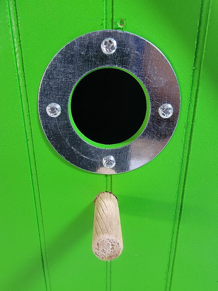 Tin Roof Wooden Outdoor Birdhouse - Cedar Wood & Metal - Home Garden Yard Bird House Decor