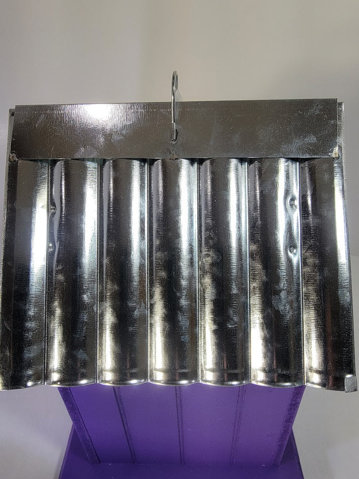 Tin Roof Wooden Outdoor Birdhouse - Cedar Wood & Metal - Home Garden Yard Bird House Decor