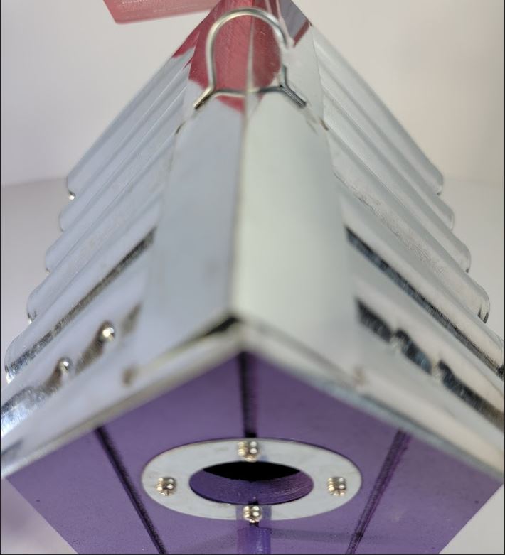 Tin Roof Wooden Outdoor Birdhouse - Cedar Wood & Metal - Home Garden Yard Bird House Decor