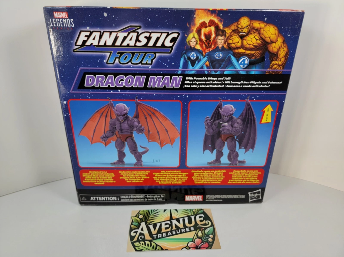 Marvel Legends - Fantastic Four Dragon Man 10" Action Figure Toy Super Hero Rare Collectible Limited Edition Disney Toys