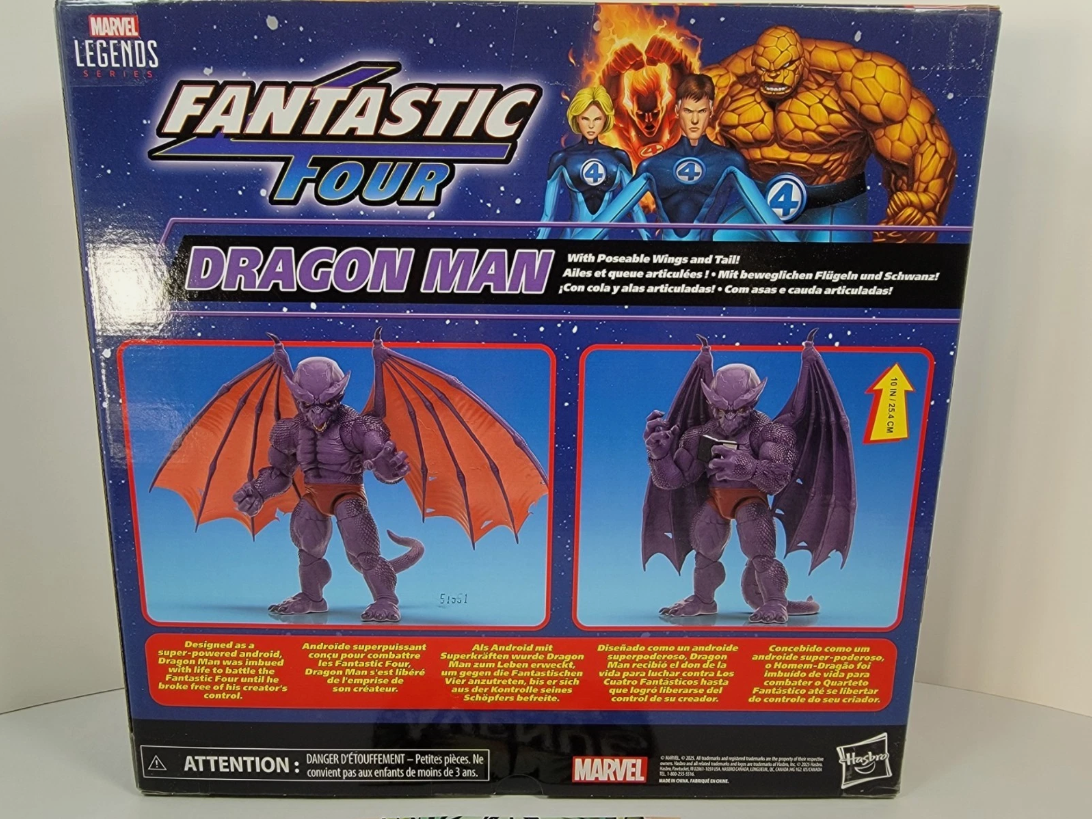 Marvel Legends - Fantastic Four Dragon Man 10" Action Figure Toy Super Hero Rare Collectible Limited Edition Disney Toys