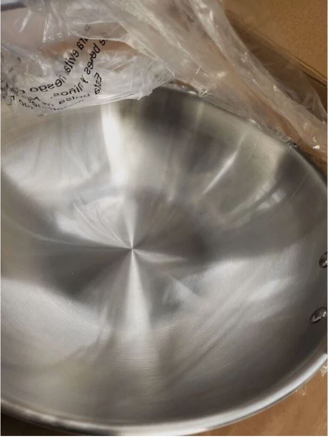 MIU - Tri-ply Clad Stainless Steel Wok 13-Inch with Spatula & Tempered Glass Lid , Kitchen Cooking Food Prep & Easy Cleaning Cookware. - Avenue Treasures