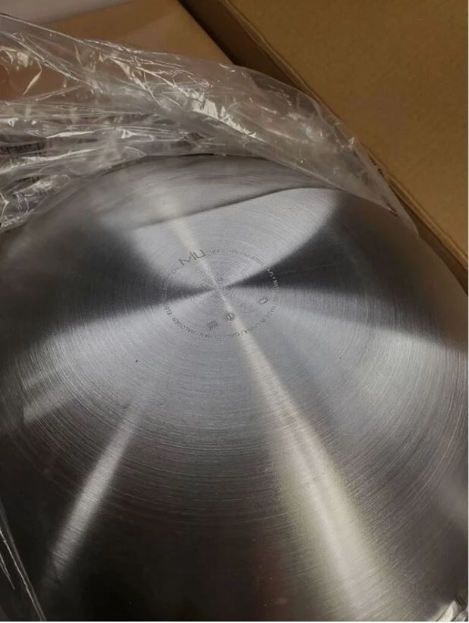MIU - Tri-ply Clad Stainless Steel Wok 13-Inch with Spatula & Tempered Glass Lid , Kitchen Cooking Food Prep & Easy Cleaning Cookware. - Avenue Treasures