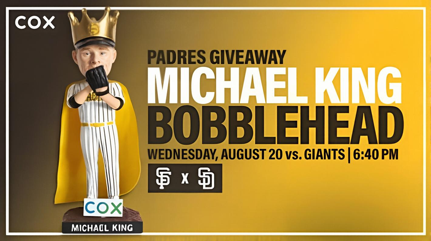 San Diego Padres - Michael King Bobblehead Pitching Figure - MLB Baseball Player Rare Collectibles