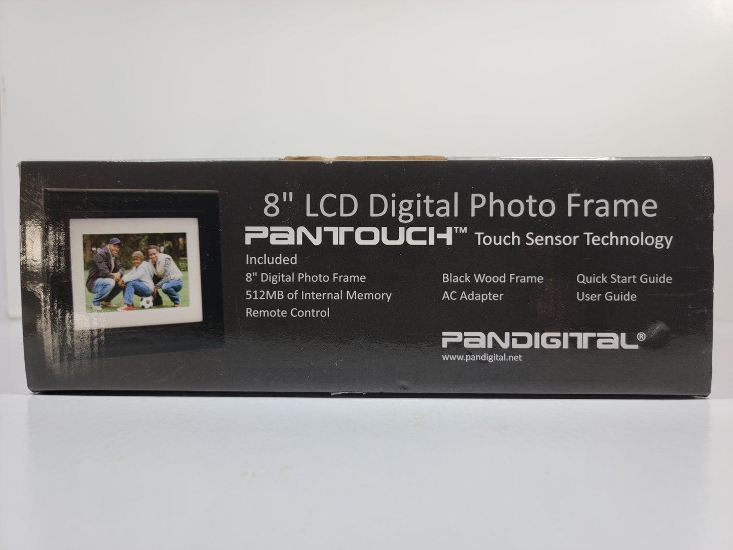 PanDigital 8" LCD Digital Photo Frame - 800x600 PanTouch Touch Sensor Picture Display PAN8002W02T
