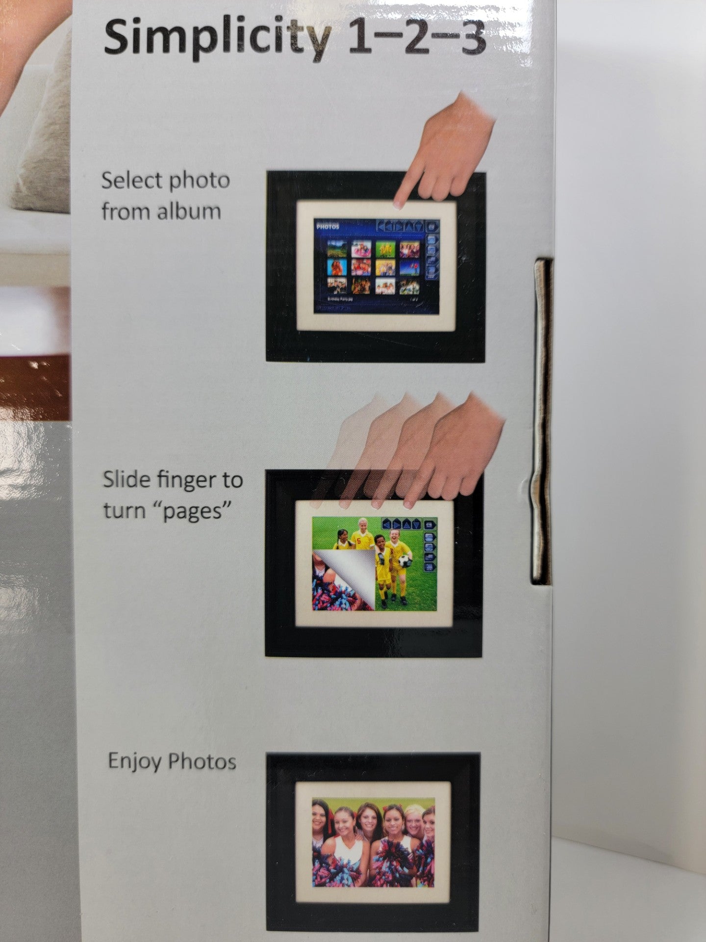 PanDigital 8" LCD Digital Photo Frame - 800x600 PanTouch Touch Sensor Picture Display PAN8002W02T