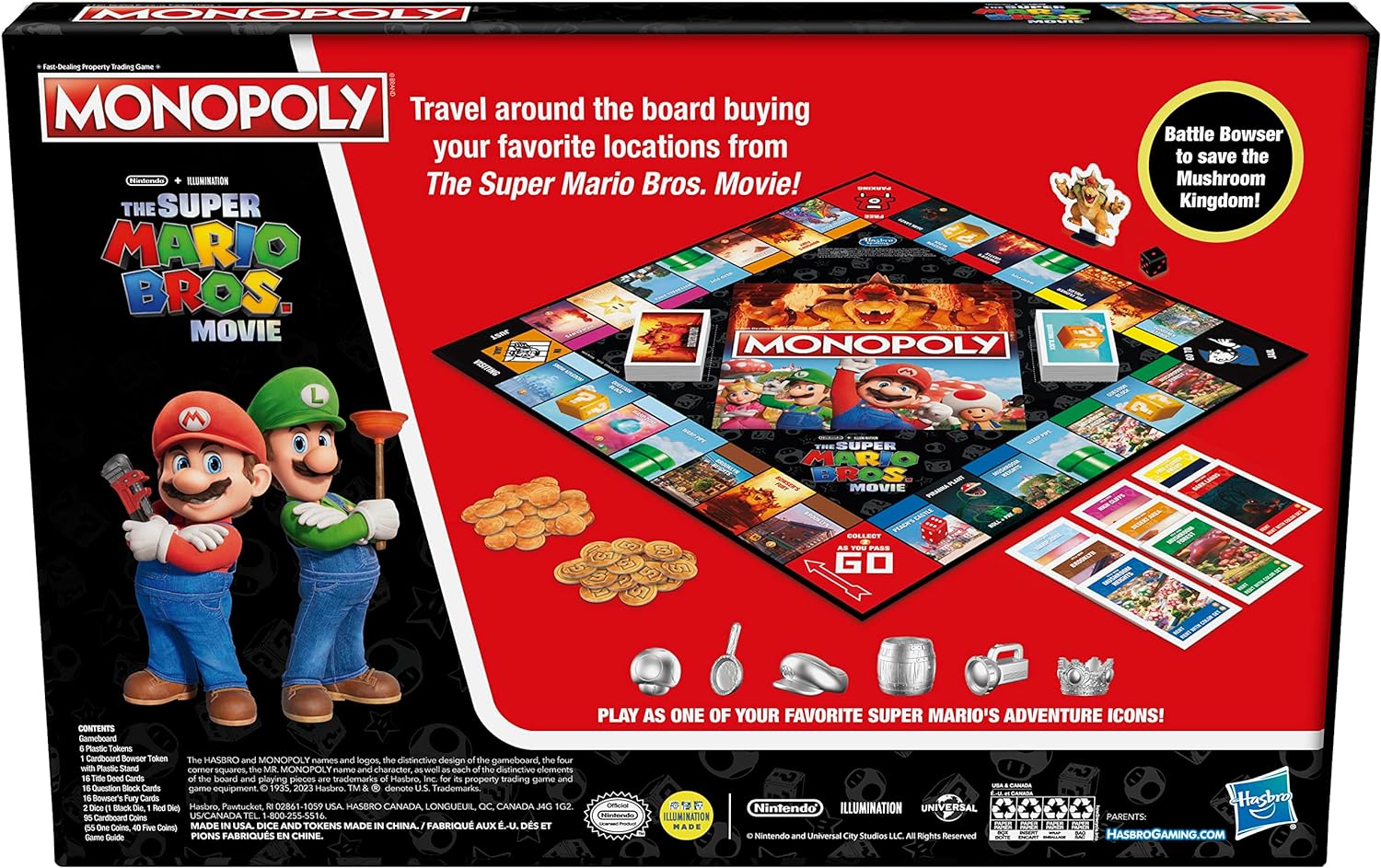 Monopoly - The Super Mario Bros. Movie Edition Kids Board Game. - Avenue Treasures