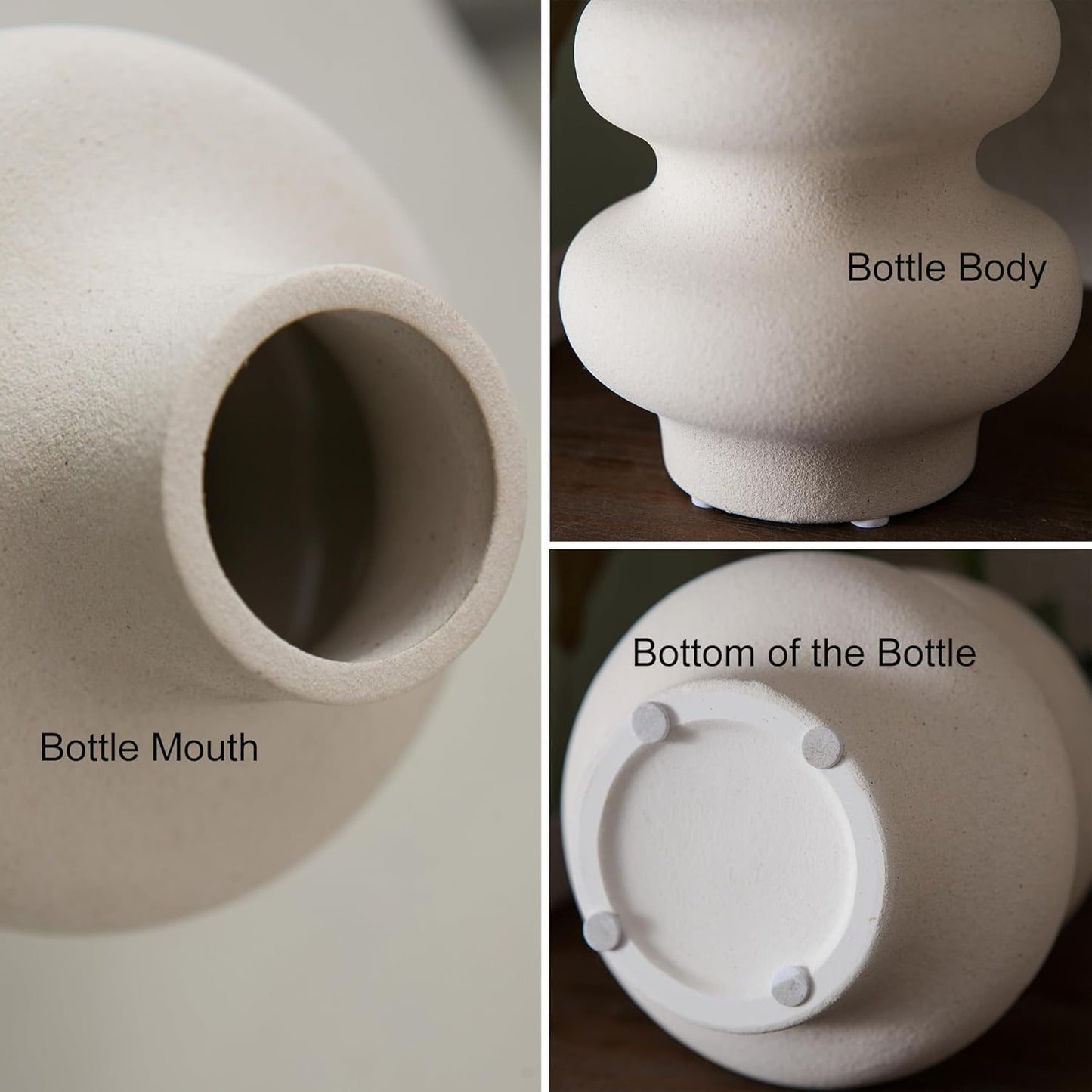 Modern Decorative Ceramic Vases (set of 2) - Elegant Home Office Patio Decor - Avenue Treasures