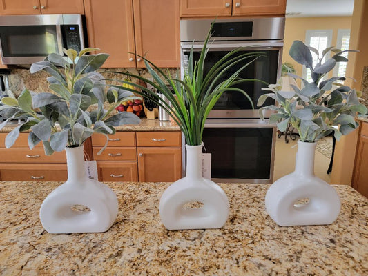 Nature's Elements Ceramic Decorative Vases - Home Décor Comfort for Living & Dining Rooms, Home & Office - Avenue Treasures